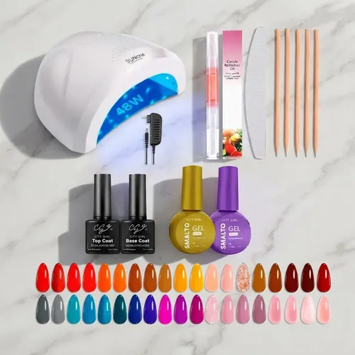 Kit Inicial Cabina 48w Manicura Gel Uñas Semipermanentes