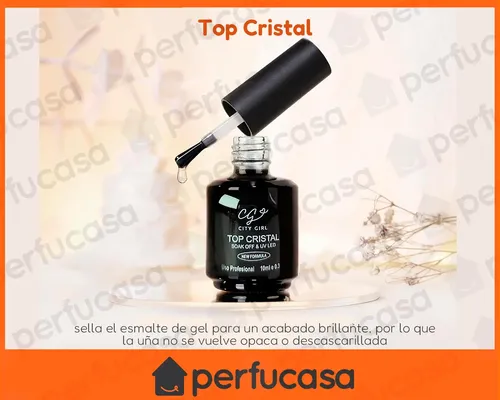 Top Coat Cristal City Girl 10ml Esmalte Semipermanente