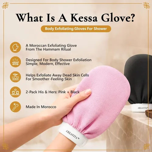 Guantes Exfoliantes Marroquíes Argaviva 2 Uds De Hammam