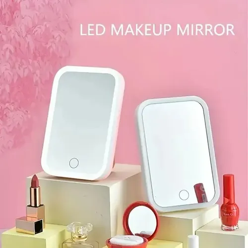 Espejo Maquillaje Luz Led Regulable Usb Recargable Tactil