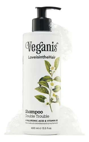 Shampoo Double Trouble Con Acido Hialuronico Veganis