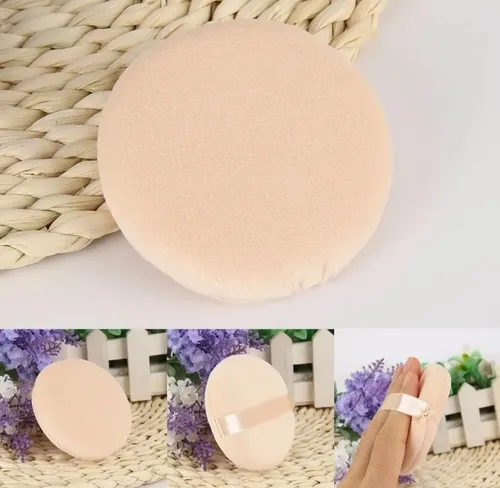 Set X 12 Esponjas Maquillaje Aplicador Polvo Facial C Cinta