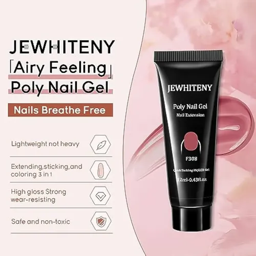 Jewhiteny Kit De Uñas De Gel De Extensión De
