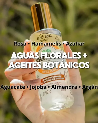 Tónico Facial Bifásico Bel Lab Skin Up Tea Tree Purificante para Piel Mixta con Aguas Florales y Aceites Naturales 120 ml