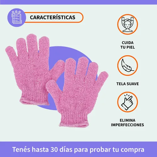 Guante Exfoliante Extra Suave Nylon Par