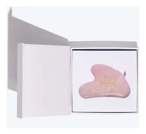 Herramienta De Masaje Facial Koa Life Rose Quartz Gua Sha
