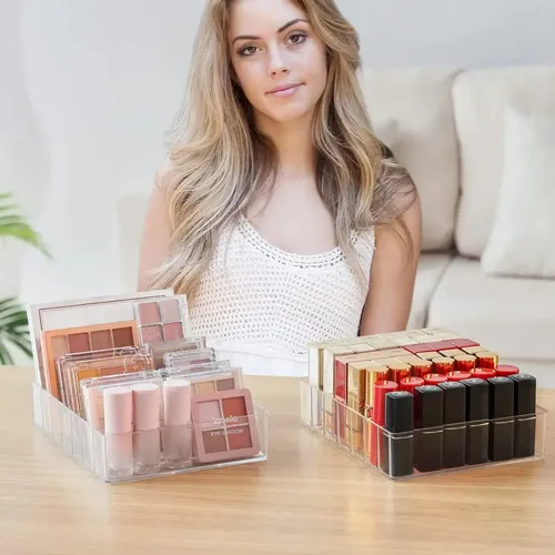 Organizador Acrílico De Maquillaje 7 Compartimentos