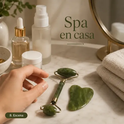 Masajeadores Gua Sha Y Roller Facial Piedra Natural