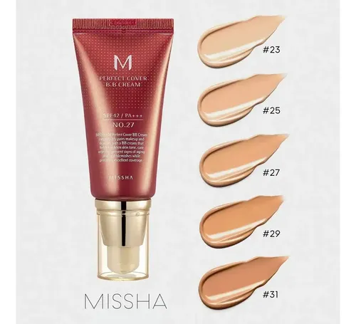 & [hf Funda Perfect Cover Bb Cream Missha Modelo N27 Tom27/