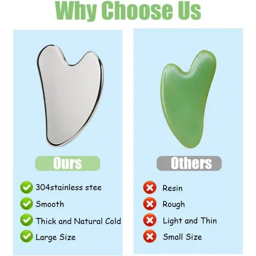 Gua Sha Para El Masaje Facial, Rascador Gua Sha De Acero