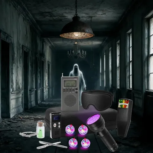 Kit Fantasmas 14 En 1 Profesional Con Luz Uv Y Emf