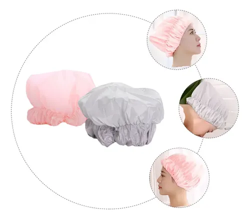 ` 2 Gorros De Ducha Elásticos De Poliéster Impermeables U