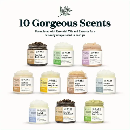 Exfoliante Corporal Bare Botanics, Bergamota Y Menta, 720 Ml