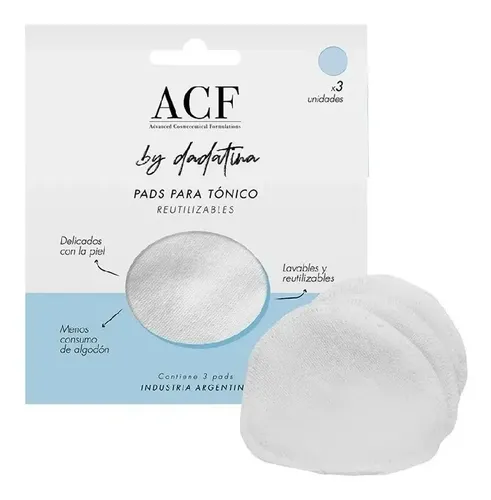Acf Dadatina Pads Reutilizables Tónico Limpieza Facial 3 Uds Momento de aplicación Día/Noche Tipo de piel Todo tipo