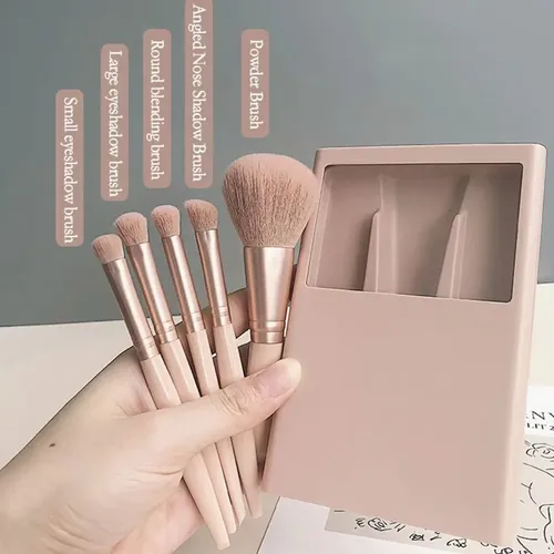 Estuche Con Brochas De Maquillaje Para Viaje