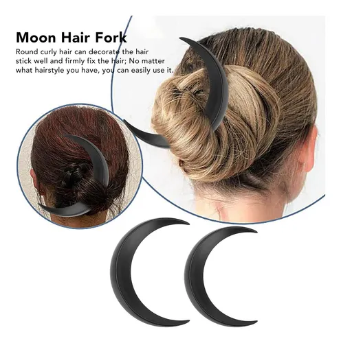 Pinza For El Cabello Con Forma De Luna Portátil 2 Piezas
