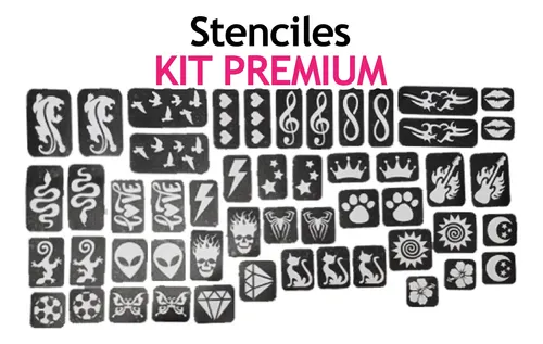 Kit Glitter Bar Tattoo Glitter Temporal Premium Makeup