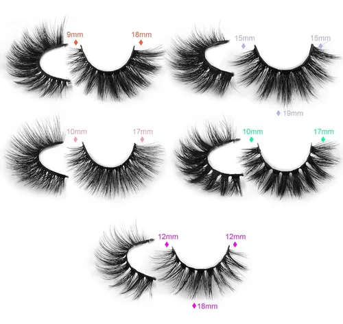 Pestañas Postizas Pawotence 18mm 3d Faux Mink 10 Pares