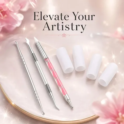 Set 3 Herramientas Silicona Para Uñas Gel Y Acrílico