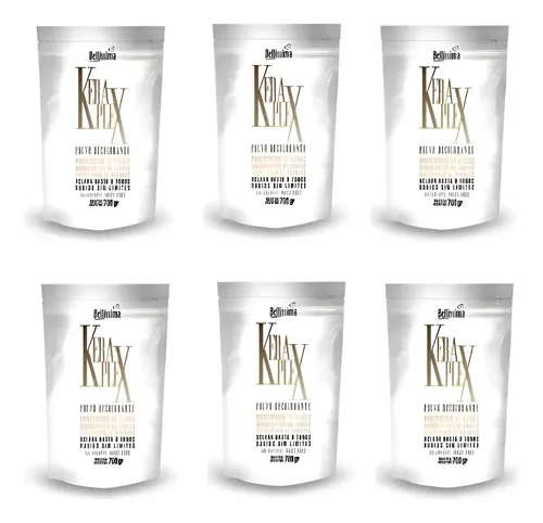 Kit X6 Polvo Decolorante Keraplex/blonde Bellísima