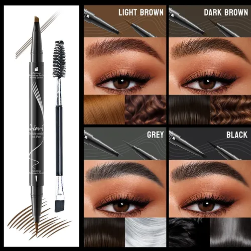 Lápiz De Cejas Impermeable Microblading 2 En 1 Mágico
