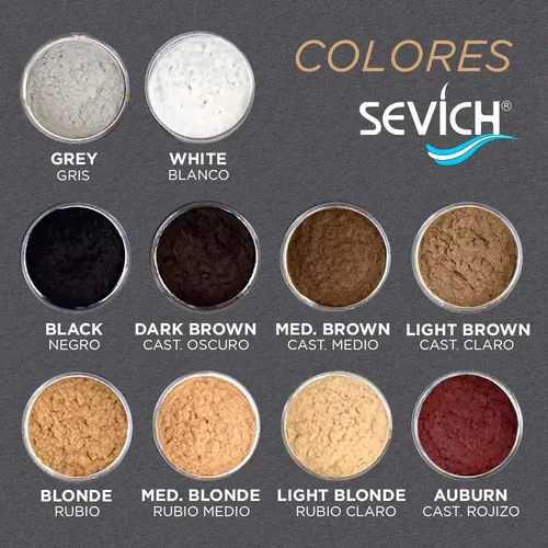 Fibras Capilares Pote 25g Sevich Pelo Auburn Castaño Rojizo
