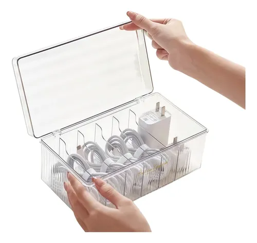 Organizador De Pestañas Acrílico Con Tapa Blanco 21 Cm