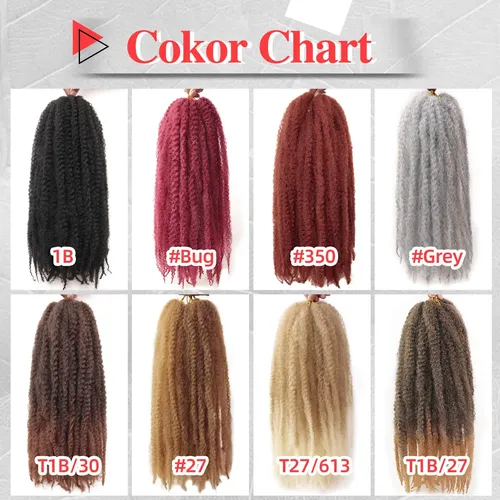 Cabello Trenzado Marley Twist Qrhsuka, 18 Pulgadas, 8 Paquet