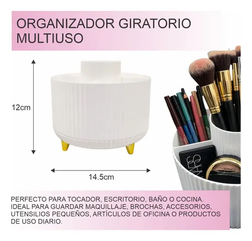 Organizador Maquillaje Porta Cosmetico De Brocha Giratorio F