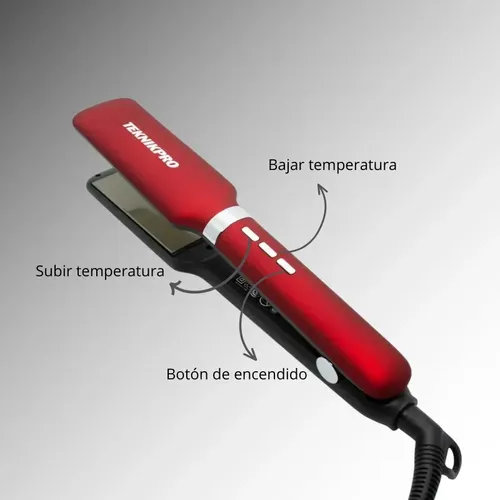 Teknikpro Red Pasion Planchita Profesional Pelo Húmedo Seco