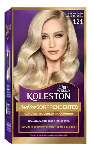 Tintura Koleston Kit Wella 121 Rubio Cenizo Claro Especial
