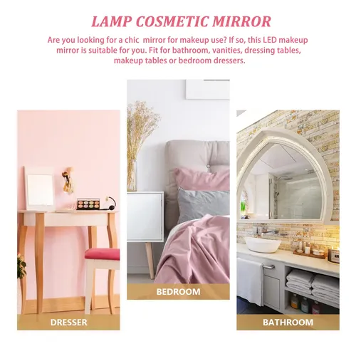 Práctico Escritorio For Modelar Corazones Con Espejo Led M