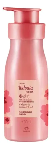 Crema Nutritiva Corporal hidratante Natura TodoDia Flores Flor de Durazno Y Jazmín 400ML