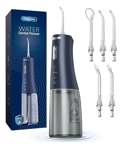 Irrigador Bucal Portátil Con Hilo Dental De Agua Onlyone Azul