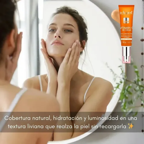 Base Maquillaje Vitamin C Bb Cream Correctora Idraet Medium Medium