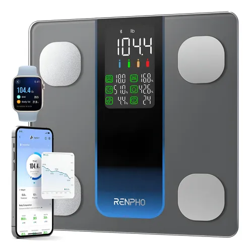 Báscula Renpho 7 En 1 Bluetooth, 500lbs, Elis 2xl