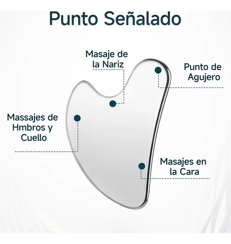 Gua Sha De Acero 2 Piezas, Masaje Facial, Masajeador Facial