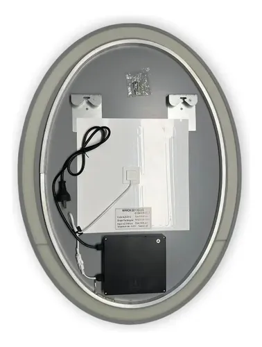 Espejo Ovalado LED de Pared para Baño con Luz Cálida y Antiempañante