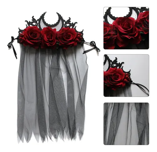 Tiara Gótica Con Diadema Para El Día De Los Muertos