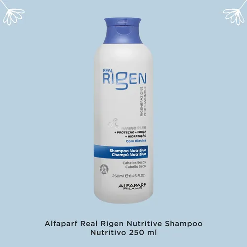 Alfaparf Shampoo Nutritivo Real Rigen Cabello Seco Dañado