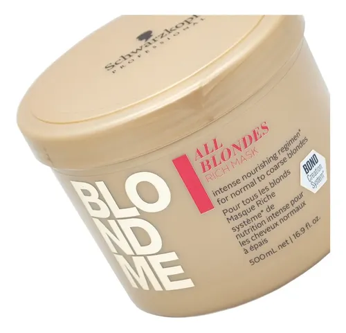 Schwarzkopf Blondme Mascara Reparadora Cabellos Rubios 500ml