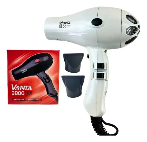 Secador De Pelo Vanta 3800 Blanco Peluqueria Barberia 3c