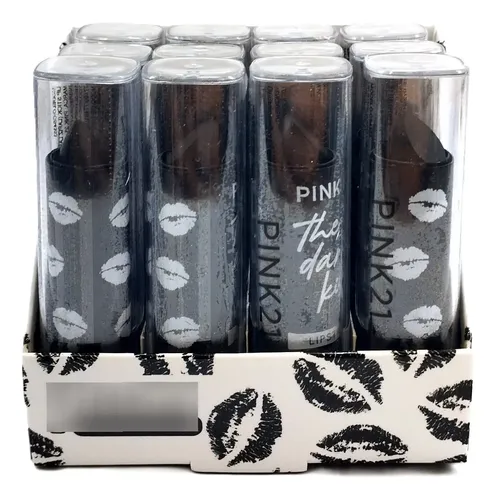 Lapiz Labial Color Negro Dark Kiss Pink 21 Caja 12 Unidades