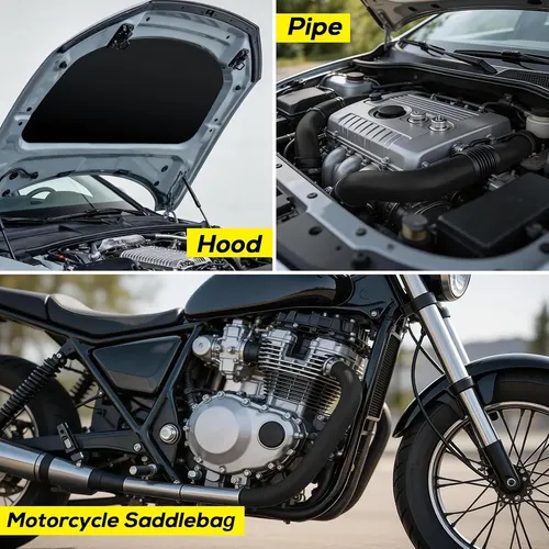 Protector Térmico Aluminio Negro 12×24 Para Auto Y Moto
