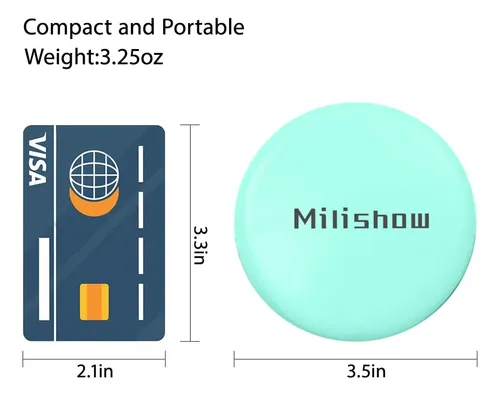 Espejo Compacto Milishow, Luz Led Con Aumento De 1x/10x, Col