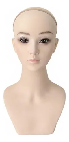 Modelo De Peinado Para Exhibición De Cabello, Busto En Pvc