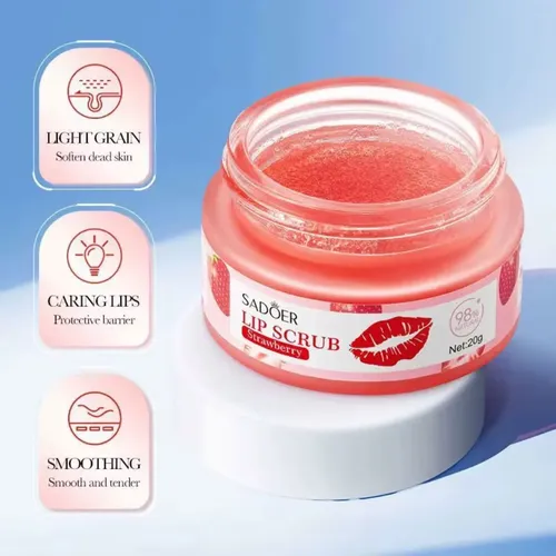 Exfoliante Labial Lip Scrub Frutilla Iluminador 20g Sadoer