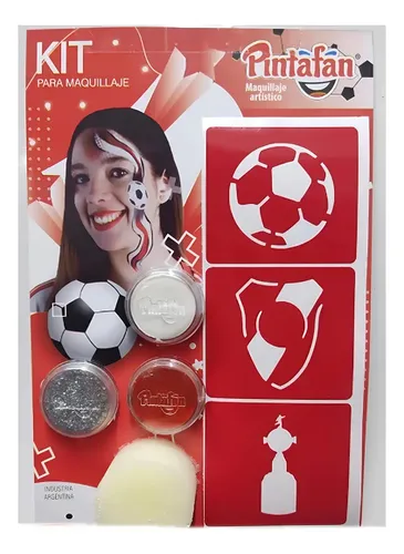 Kit Maquillaje Artístico Pintafan Hipoalergénico Pinturas Fútbol