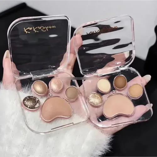 Paleta De Sombras Patita De Gato 5 Colores Glitter Brillante