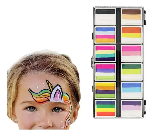 Kit De Pintura Facial Para Niños, Paleta De Pintura Soluble